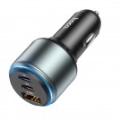HOCO 3 port 95W car charger ZN9 black