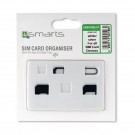 4smarts SIM adapteru komplekts kredītkartes izmērā white/silver