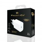 Prestico F8A ātrais tīkla lādētājs / adapteris USB-C 20W PD white