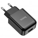 Hoco быстрое cетевoе заряднoе устройства/адаптер USB 2A N2 Black
