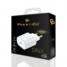 Prestico F25 ātrais tīkla lādētājs / adapteris USB-C 25W PD white