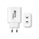 Prio Fast Charge Wall Charger 30W PD USB C + 20W PD USB C balts