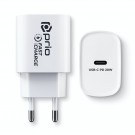 Prio ātrais tīkla lādētājs / adapteris 20W PD USB-C white