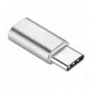 Adapteris-pāreja/ Micro USB - Type-C silver